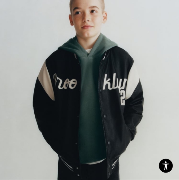 ❌️SOLD❌️ZARA KIDS FAUX LEATHER BOMBER JACKET SIZE 6 - Picture 2 of 8